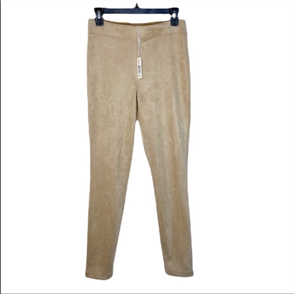 MAX STUDIO NWT Faux Suede Leggings Size Small in Light Tan